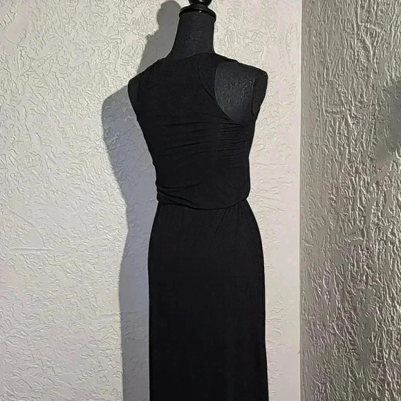 CASLON Sleeveless round neck tank maxi Dress 👗 black xx small - Picture 7 of 9